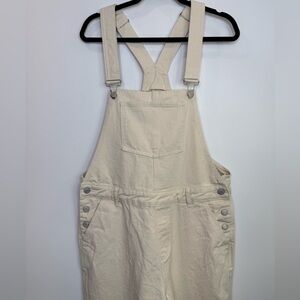 Mikuta off white denim overalls dungaree size medium cotton